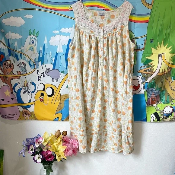 Vintage Lanz of Salzburg citrus print flowy summer house dress - Picture 8 of 16